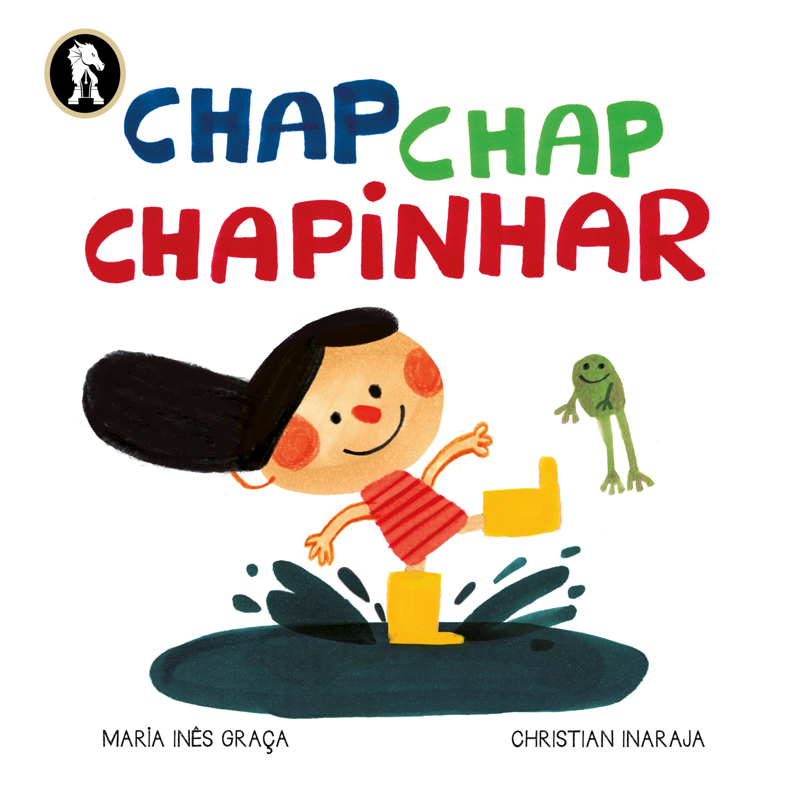 capa do livro "chap chap chapinhar" de Maria Inês Graça que estimula o ritmo, a linguagem e a imaginação