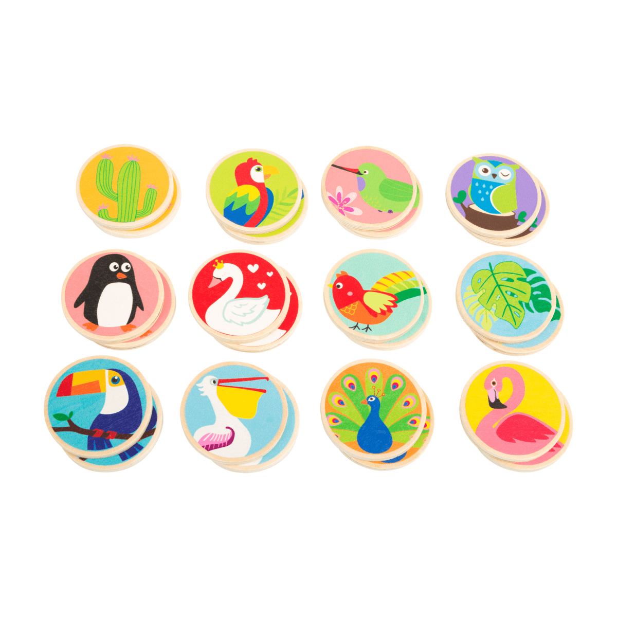 Jogo da memória "Aves do Mundo"
