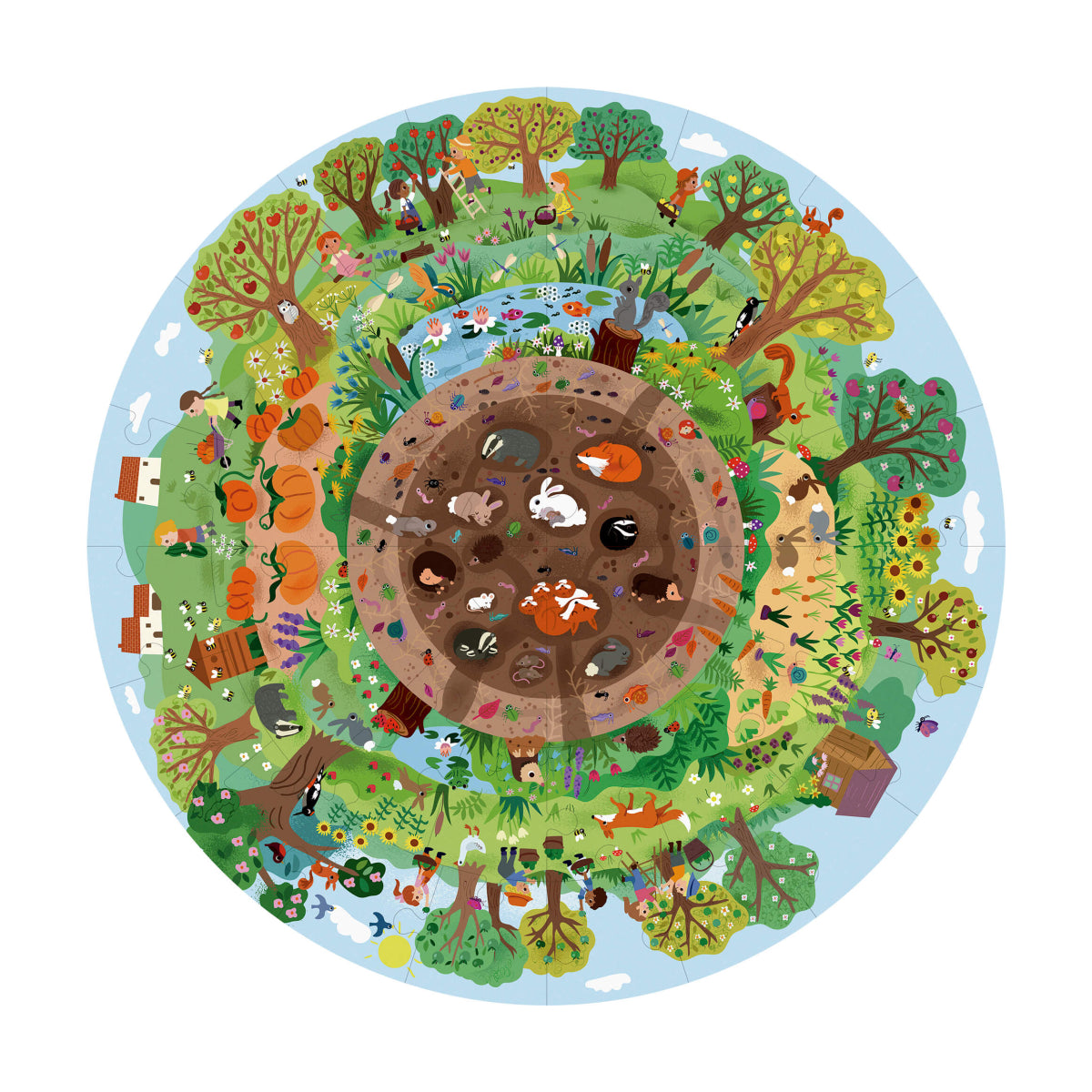Puzzle circular biosfera