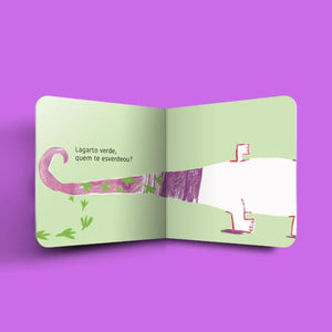 interior do Livro infantil sobre imaginação, cor e descoberta