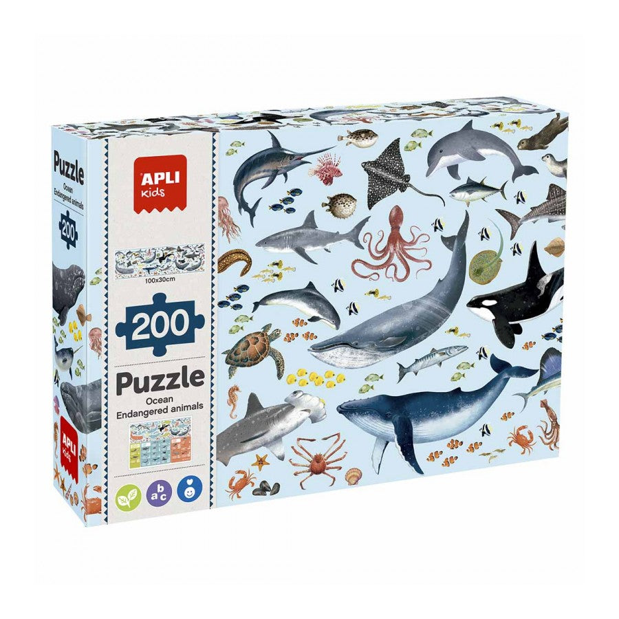Puzzle Educativo sobre Animais Marinhos em Perigo no Oceano | Apli kids