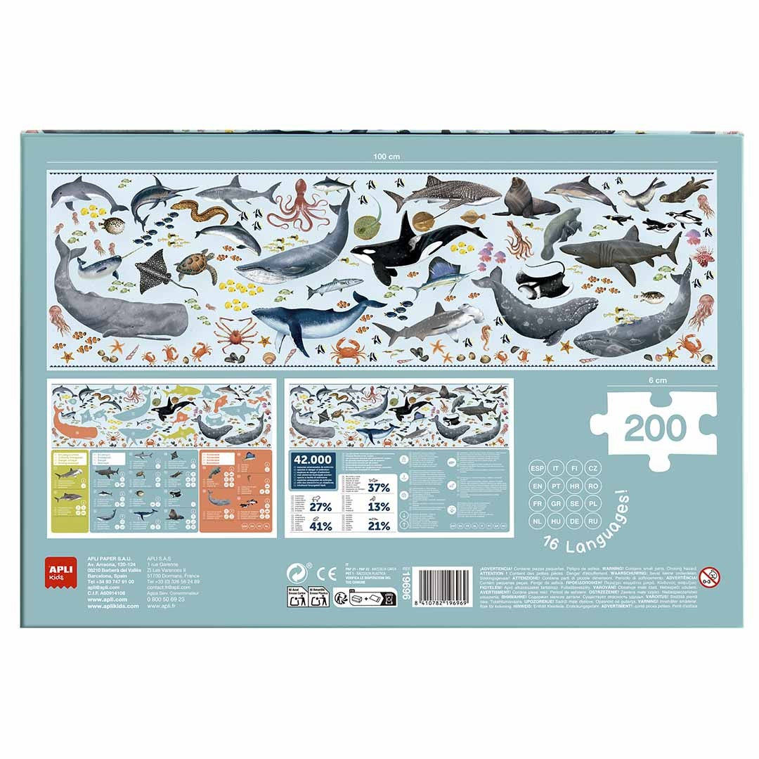Puzzle Educativo sobre Animais Marinhos em Perigo no Oceano | Apli kids