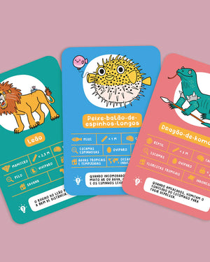 cartas do Jogo sobre Animais para Crianças "vamos jogar aos animais" da marca the happy gang