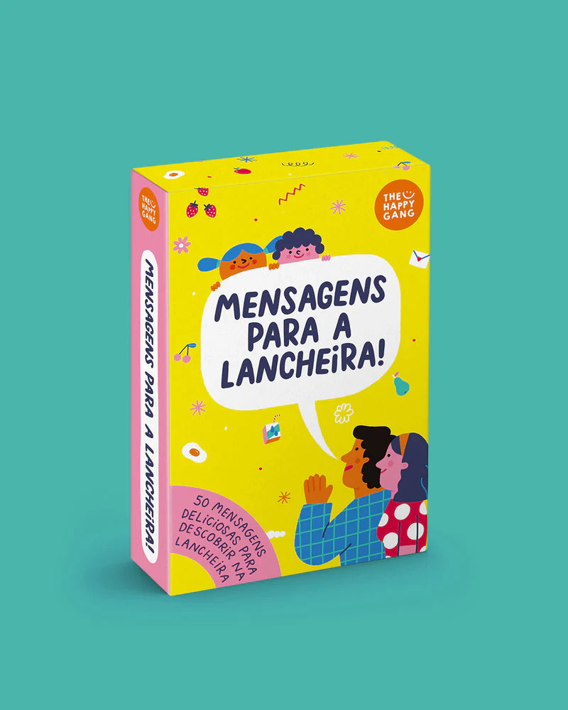 caixa com Cartões com Frases Motivacionais para Crianças "Mensagens para a Lancheira" da The Happy Gang