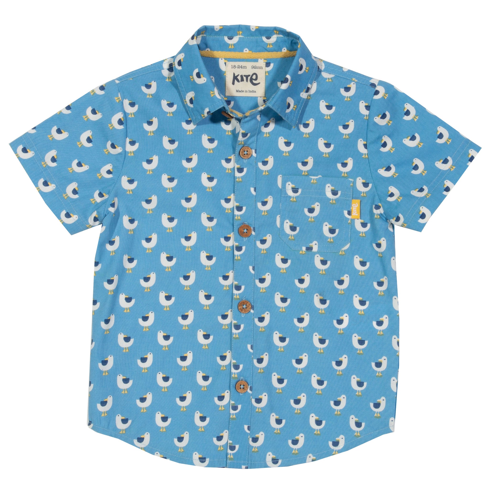 Camisa de Manga Curta para Menino com padrão de Gaivotas da marca Kite