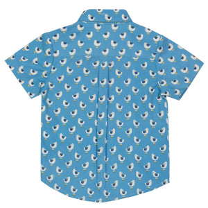 Parte de trás da Camisa de Manga Curta para Menino com padrão de Gaivotas da marca Kite