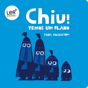capa do Livro infantil sobre cooperação e estratégia "Chiu! Temos um plano"