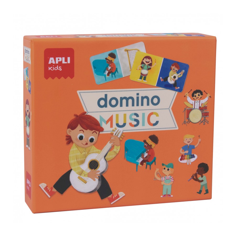 Dominó sobre Música – 28 Peças para Associar Instrumentos a Músicos | Apli Kids