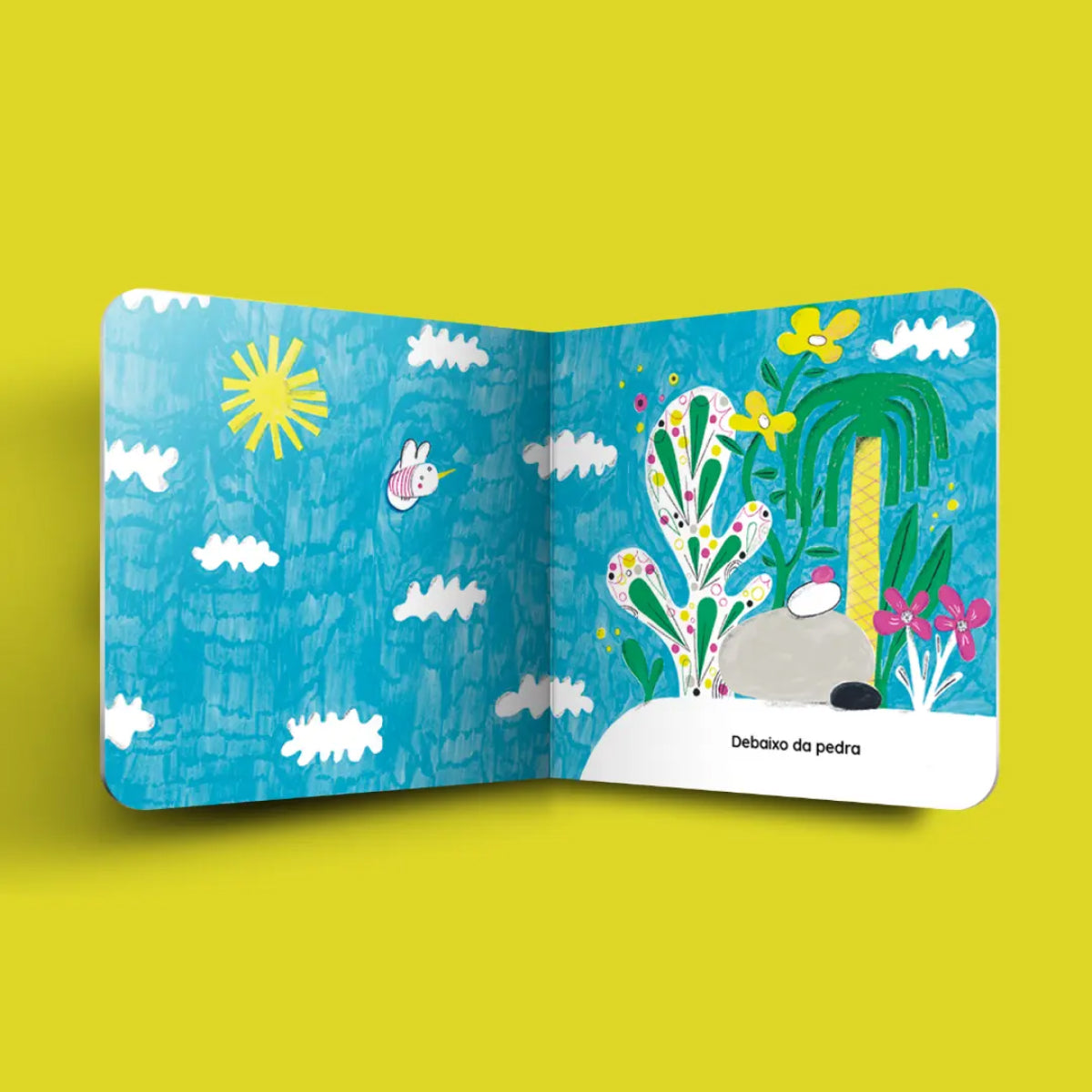 Interior do livro com a lengalenga Tradicional para Bebés "Bicho de conta"