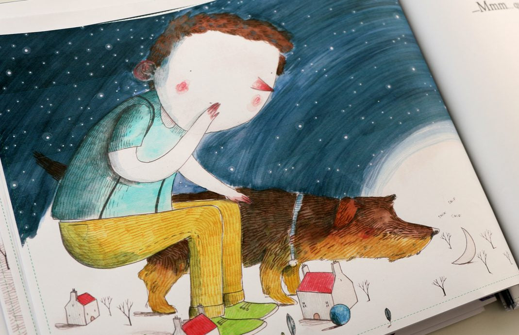 interior do livro infantil que estimula a imaginação e pensamento criativo "Onde está a lua?"