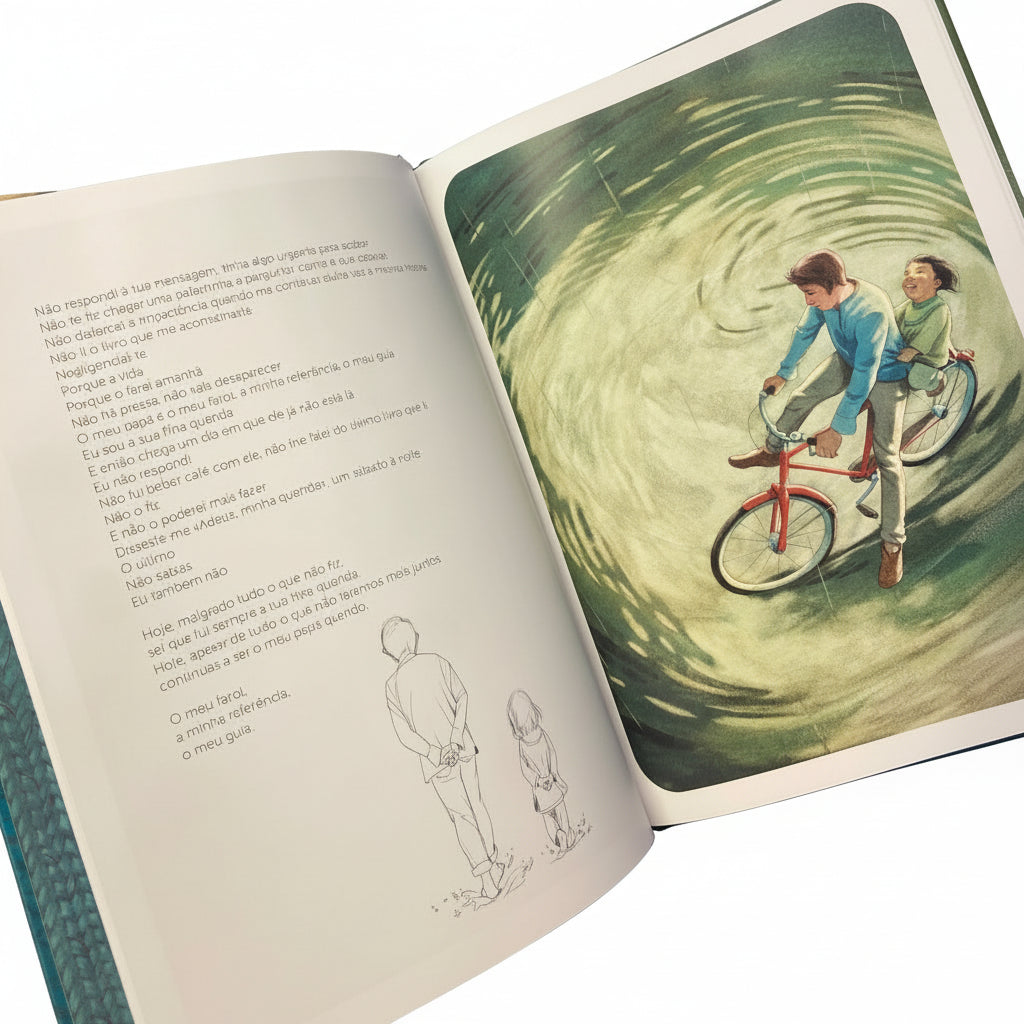 interior do livro Poético sobre a Paternidade "Papá"