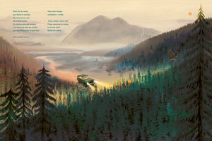 Exemplo do interior do livro infantil sobre sonhos e imaginação "Sonhador"