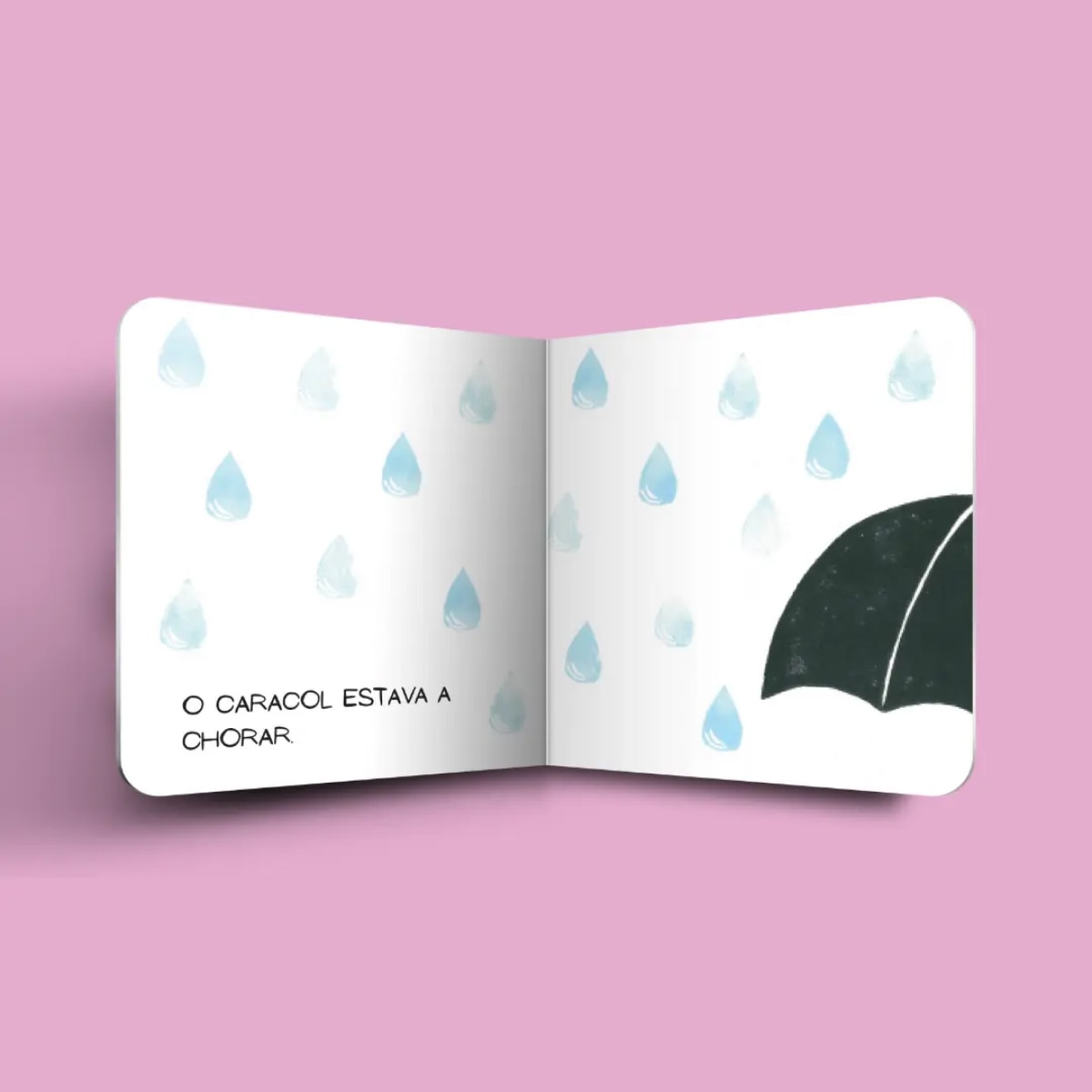 Interior do livro com a lengalenga Tradicional para Bebés "Sr. Caracol"