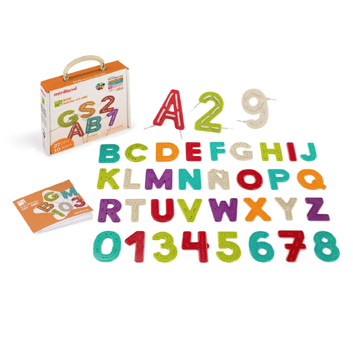 Jogo Didático de Números e Letras Ecológico | Miniland