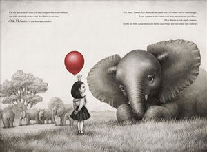 Interior do livro Infantil Poético sobre Amizade "Lea e o Elefante"