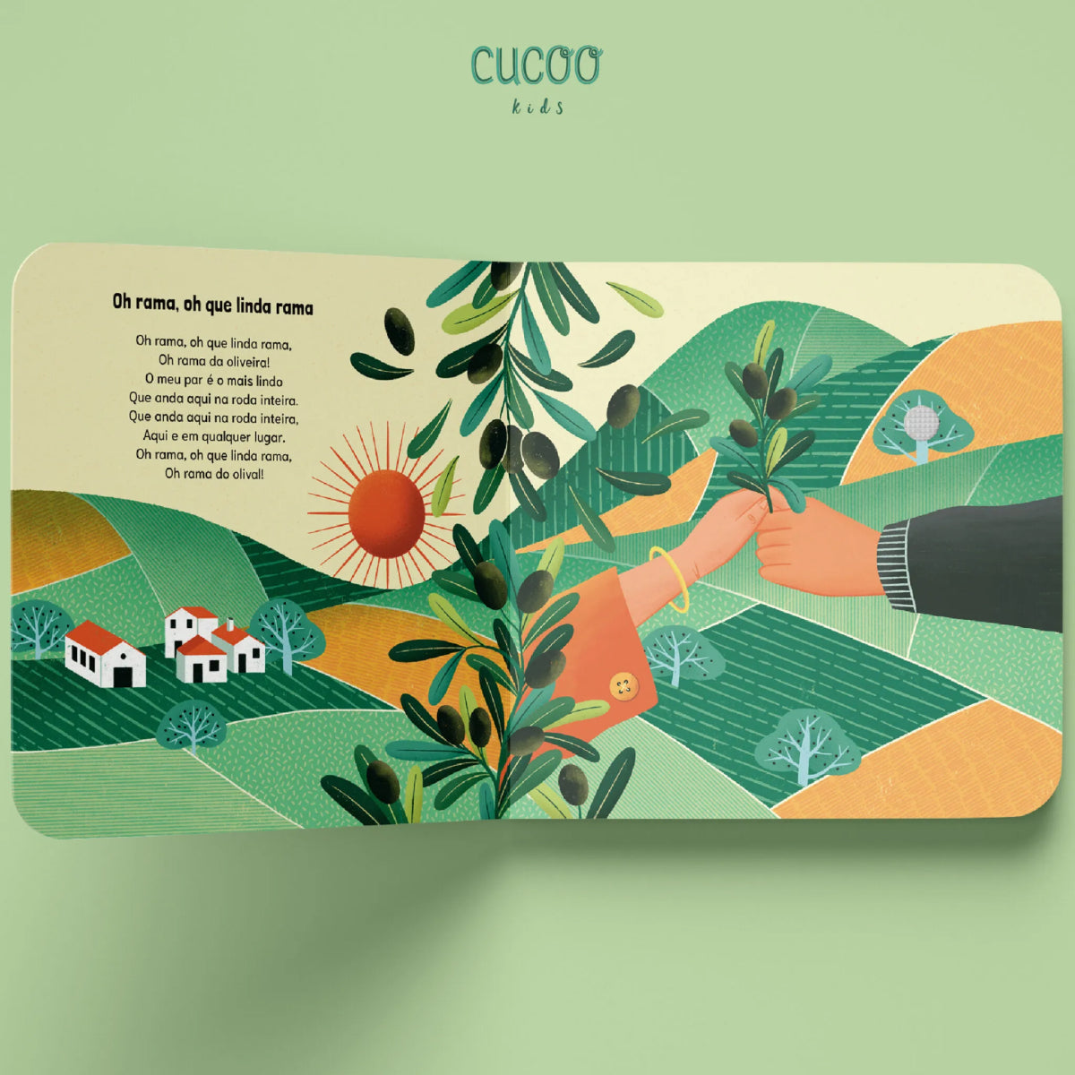 Música "oh rama, oh que linda rama" no livro "Olaré" - um Livro Musical Infantil com Canções Tradicionais Portuguesas