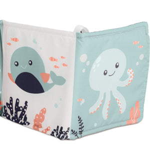 Livro para bebé em Tecido e reversível com temática do oceano
