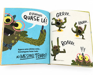 interior do livro "Tu És um Monstro?" de Guilherme Karsten sobre monstros, emoções e imaginação