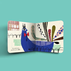 Exemplo do interior do livro com textura para bebés "Visto visto"