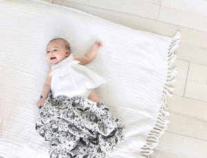 bebé com musselina de Algodão Orgânico com Animais da floresta da wee gallery