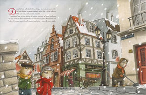 Interior do livro infantil de Natal "Natal com a Tia Josefina"