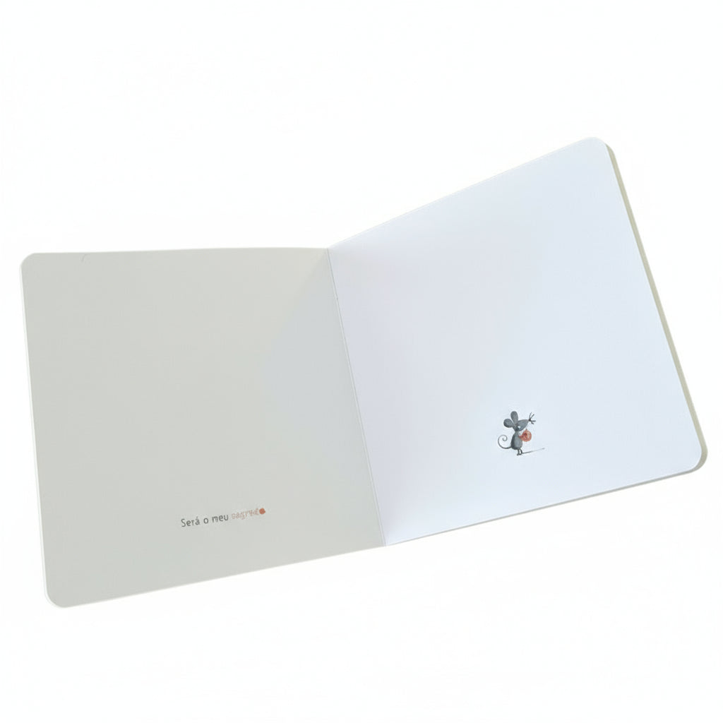 Exemplo do interior do livro infantil "O Segredo" sobre amizade e partilha