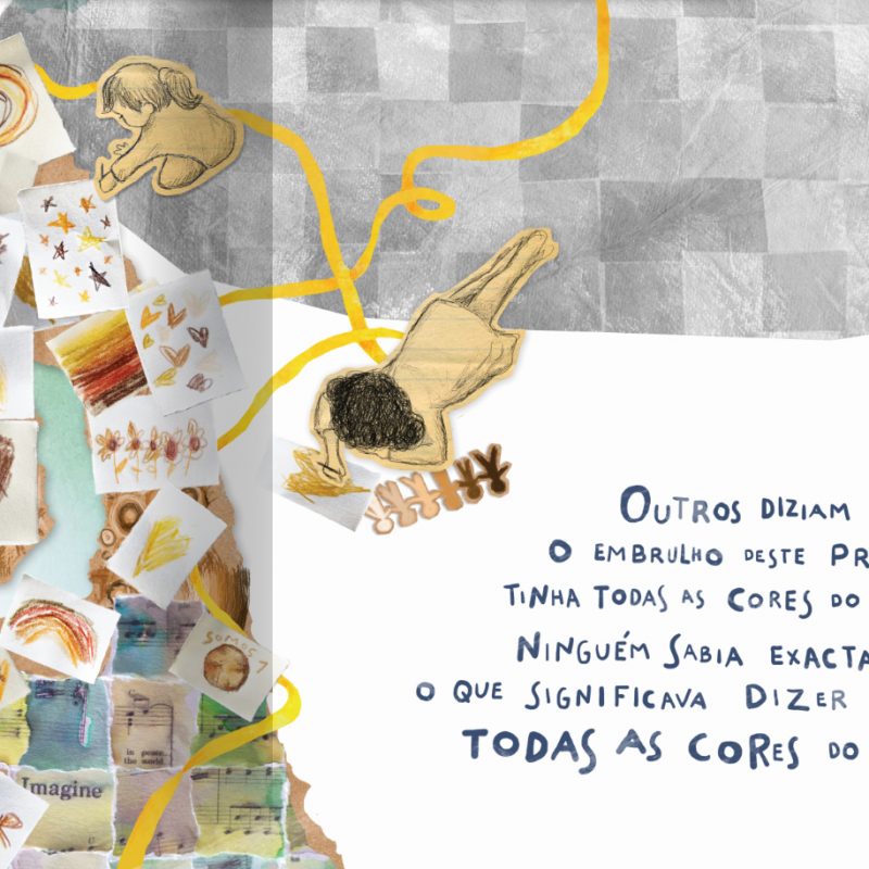 Livro infantil "O Presente com a Maior Fita do Mundo" de Rita Correia