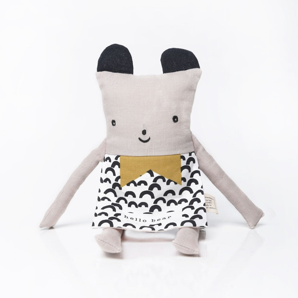 Peluche para bebé em forma de Urso interativo e 100% algodão orgânico