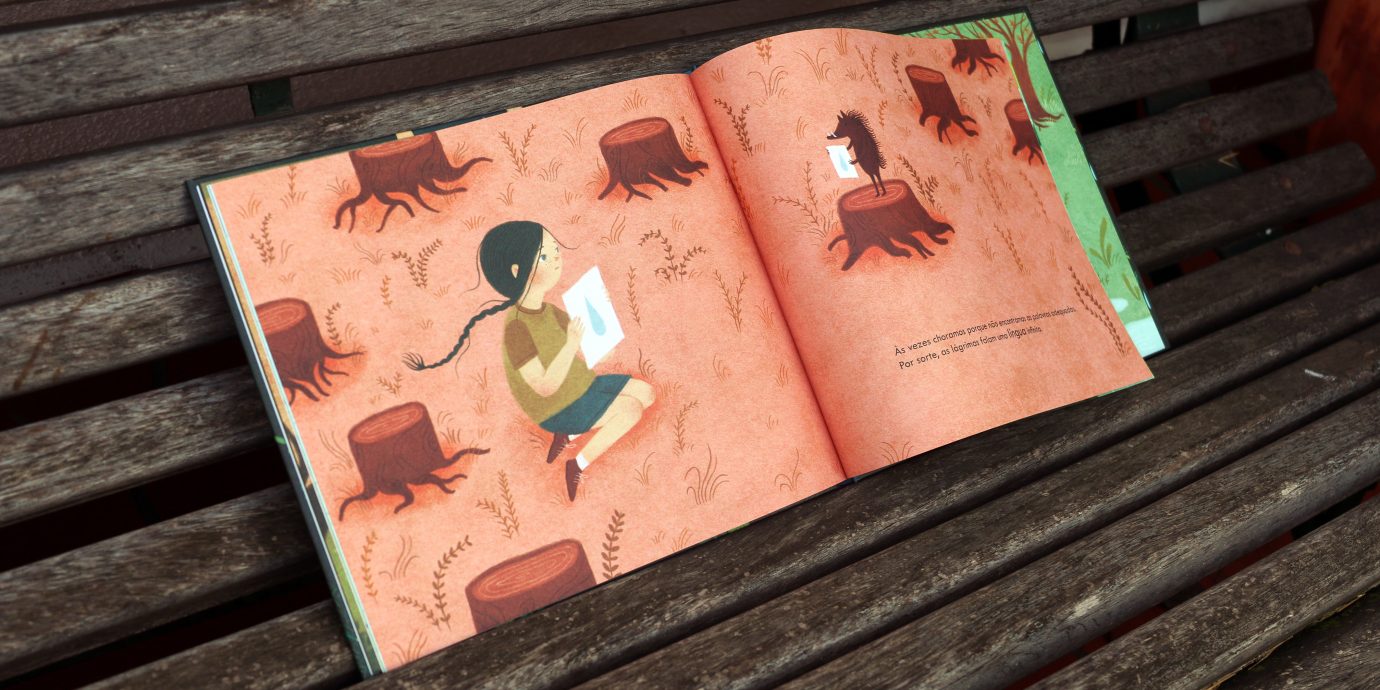 interior do livro infantil sobre emoções "Porque choramos?"