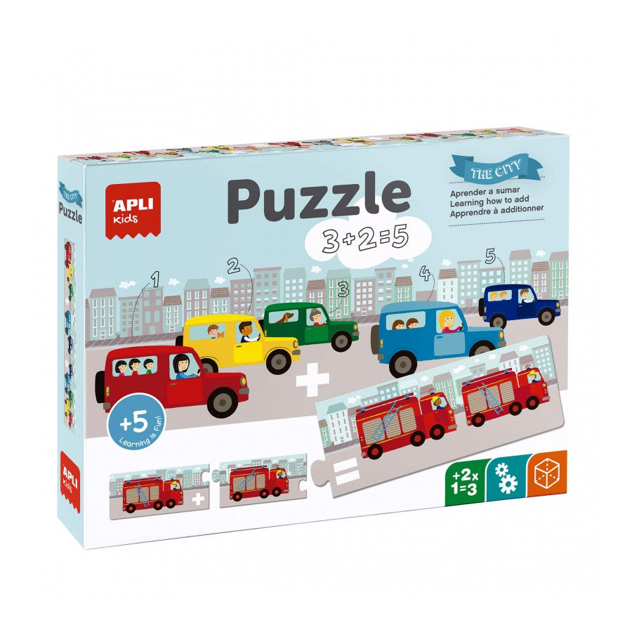 Puzzle Matemático sobre Transportes – Aprender a Somar Brincando | Apli kids