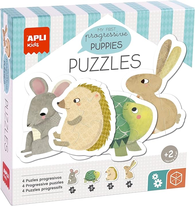 Puzzle Progressivo +2 anos – Animais Bebés | Apli kids