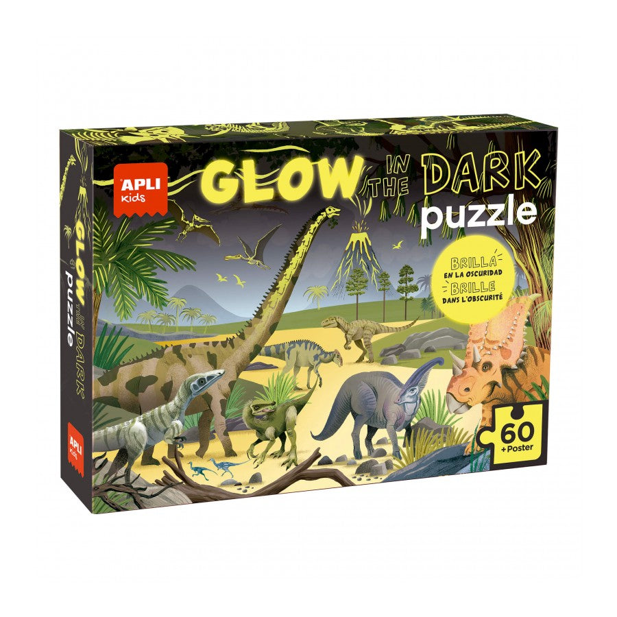 Puzzle que Brilha no Escuro – Dinossauros | Apli kids