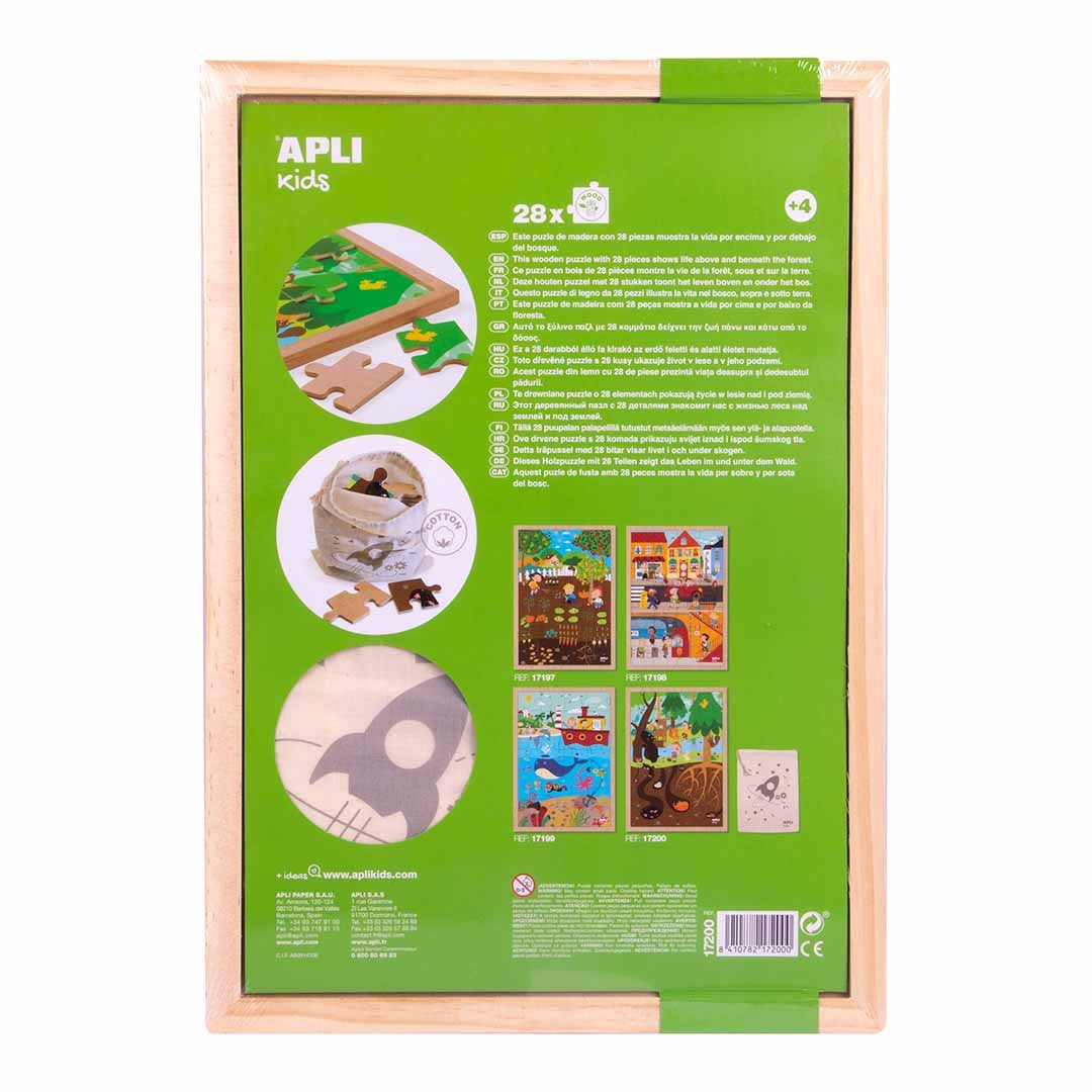 Puzzle sobre a Floresta - Animais Acima e Abaixo do Solo | Apli kids