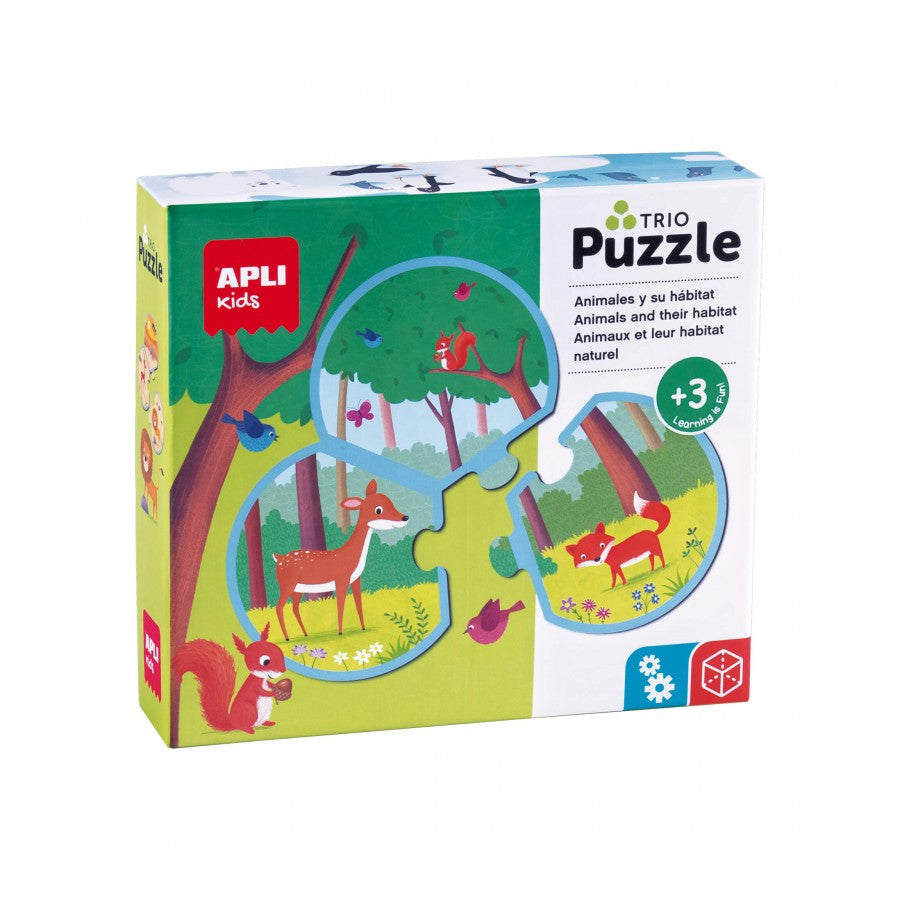 Puzzle Educativo para Associar Animais aos Seus Habitats – 24 Peças | Apli Kids