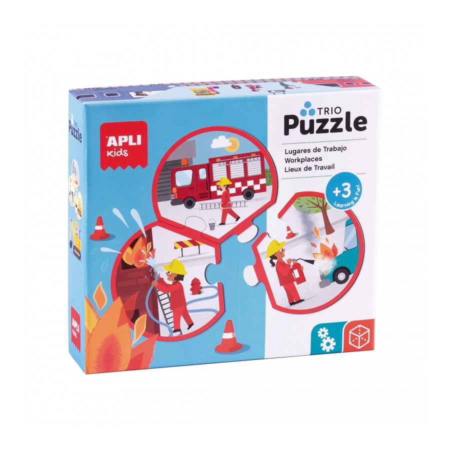 Puzzle Educativo para Associar Profissões ao Local de Trabalho – 24 Peças | Apli Kids