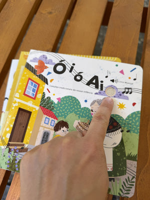 sensor para ouvir a musica do livro "Ói o Ai" – Livro Musical Infantil com Canções Tradicionais Portuguesas