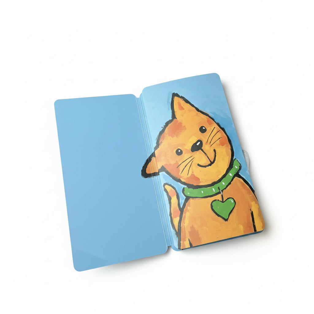 Primeira aba do livro para descobrir animais "Será mesmo... um gato?"