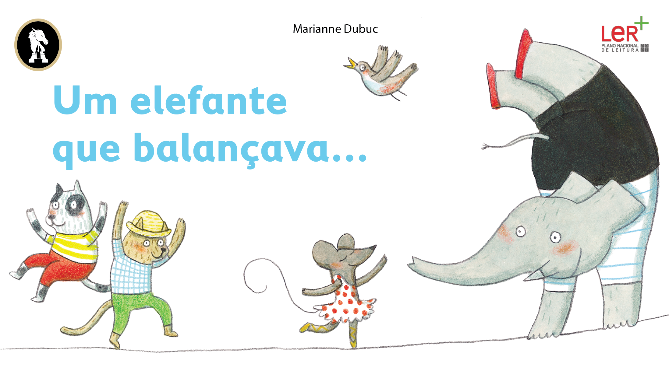 Capa do livro infantil inspirado numa cantiga tradicional "Um Elefante que Balançava..."