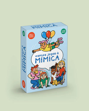 Caixa do Jogo de mímica para a família "vamos jogar à mímica" da The Happy Gang