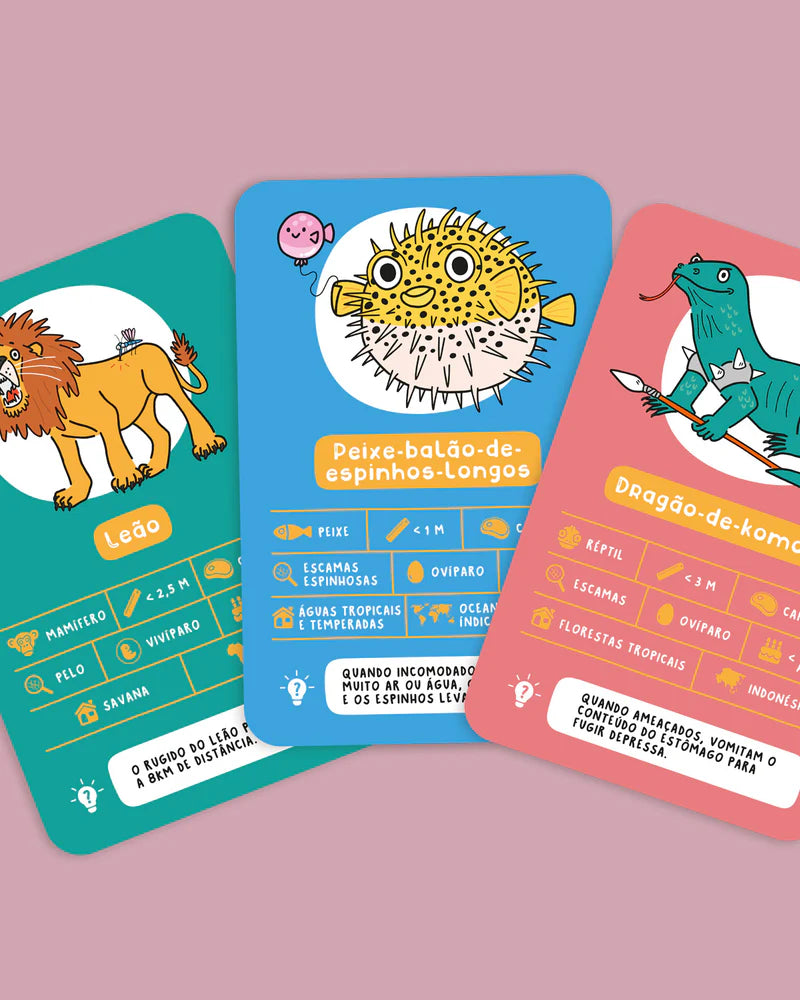 cartas do Jogo sobre Animais para Crianças "vamos jogar aos animais" da marca the happy gang