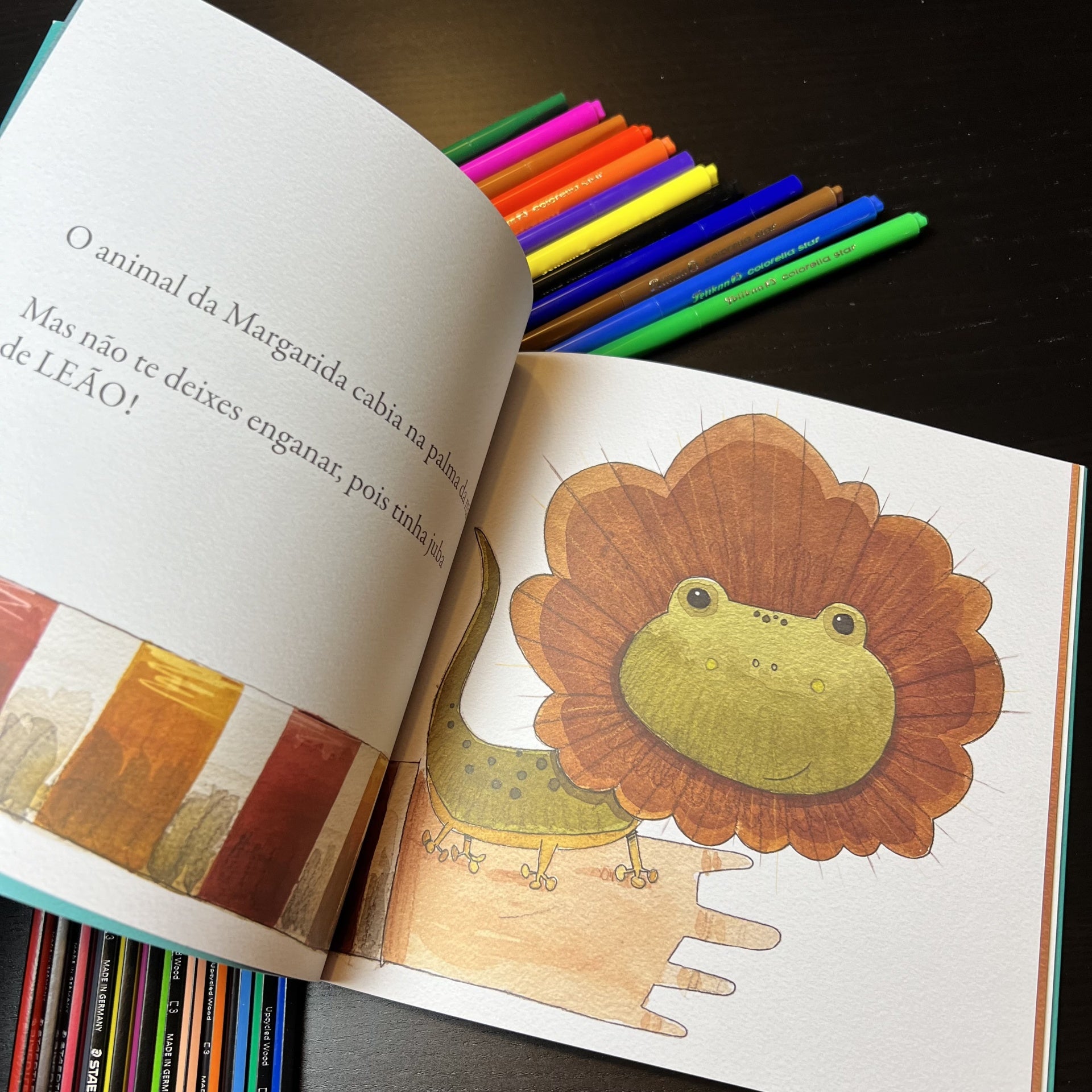 Interior do Livro "A Caixa" sobre amizade e empatia