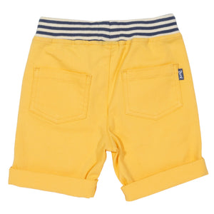 Parte de trás de calções de algodão Mini Yatch para bebé em amarelo da marca Kite