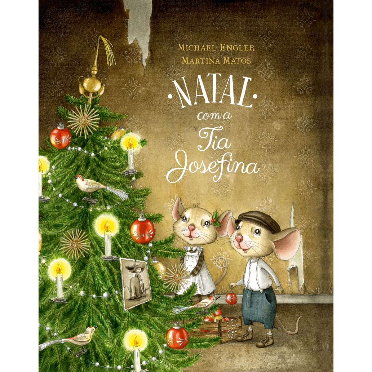 capa do livro infantil de Natal sobre família e tradições "Natal com a Tia Josefina" 