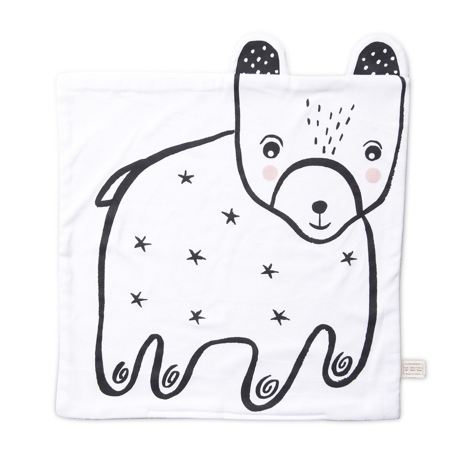 manta 100% algodão orgânico com desenho de urso para Bebé da Wee Gallery 