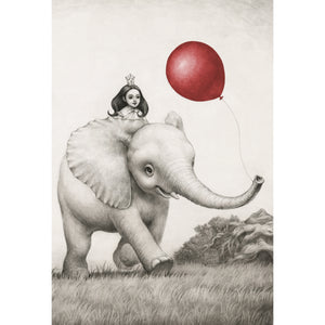 exemplo de uma ilustração do livro Infantil Poético sobre Amizade "Lea e o Elefante"