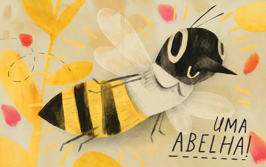 interior do livro infantil sobre a importância das abelhas "A abelha" 