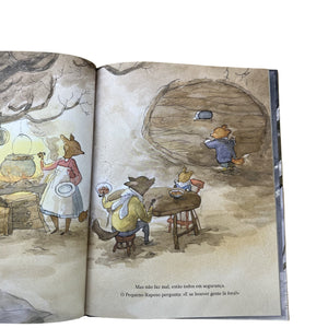  interior do livro infantil "Abrigo"