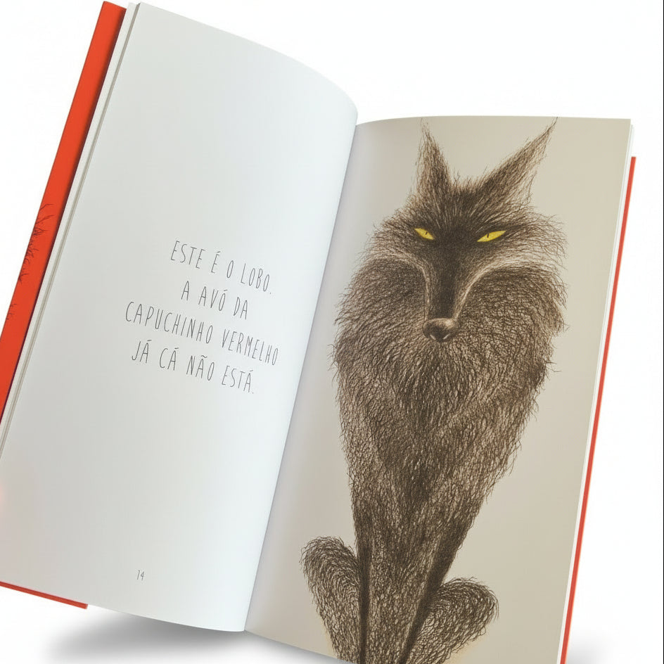  interior  do livro infantil  "Este é o lobo"