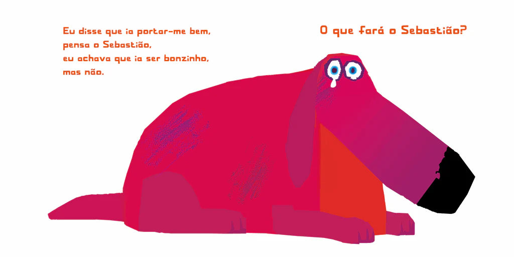 exemplo do interior do livro "Oh não, Sebastião! "