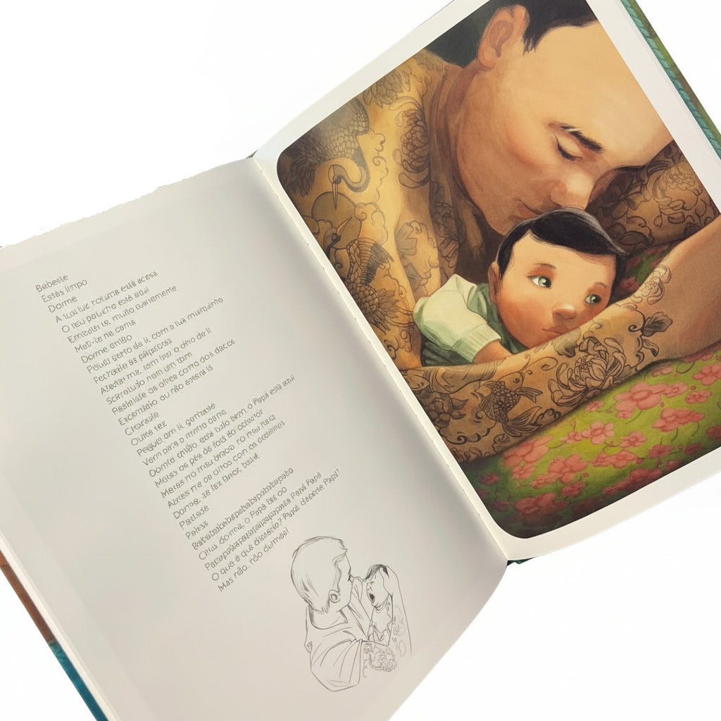 interior do livro "Papá"